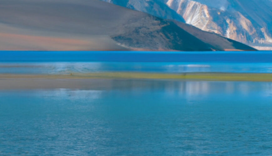 How deep is Pangong Tso lake?