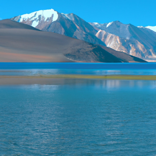 How deep is Pangong Tso lake?