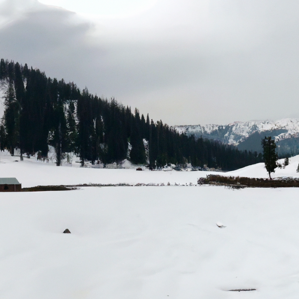 Which month is ice in Gulmarg?