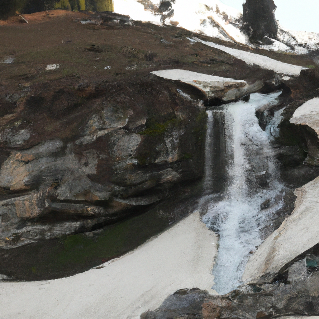 Which waterfalls are frozen in Gulmarg?